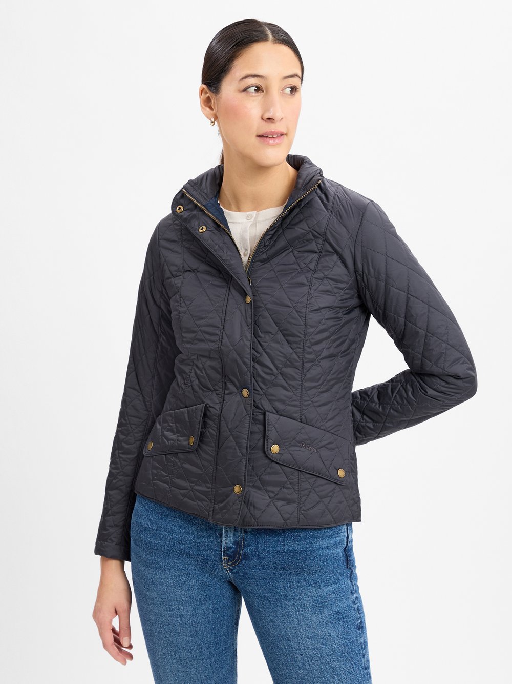 Barbour Übergangsjacke Damen Polyamid blau, 36