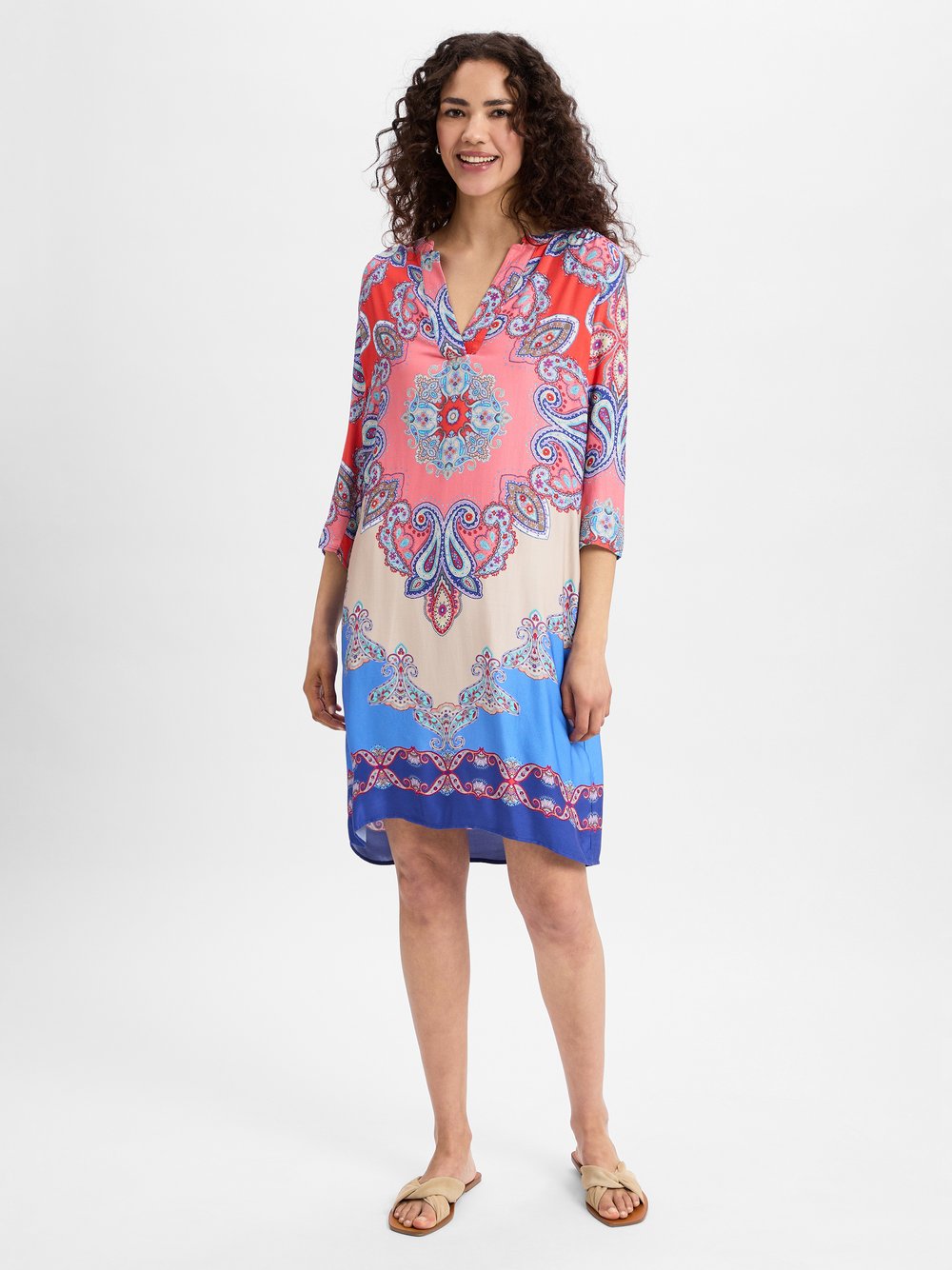 Betty Barclay Sommerkleid Damen Viskose mehrfarbig gemustert, 44