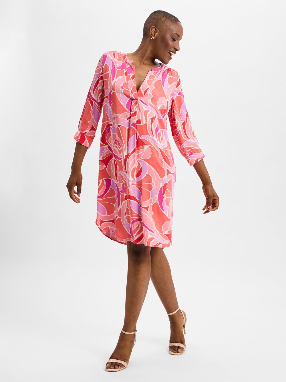 Betty Barclay Freizeitkleid Damen Viskose rosa gemustert, 38