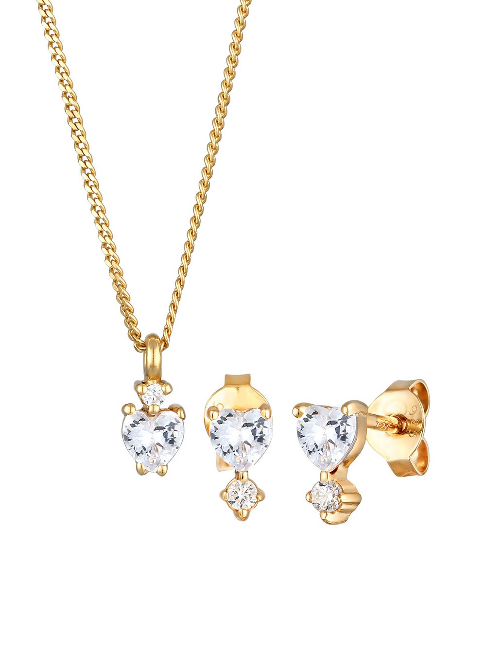 Elli Schmuckset Damen Sterlingsilber gold, 42