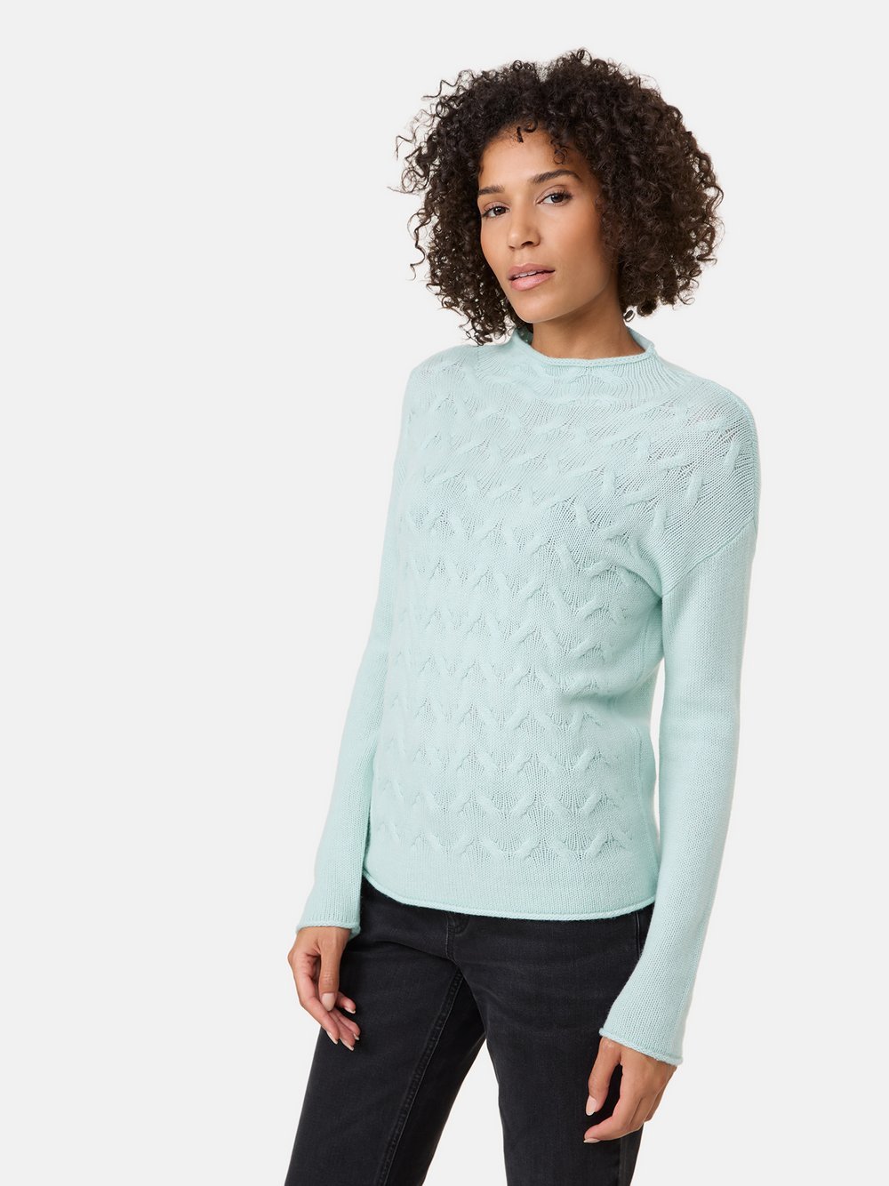 Gerry Weber Pullover Damen Wolle grün, 34