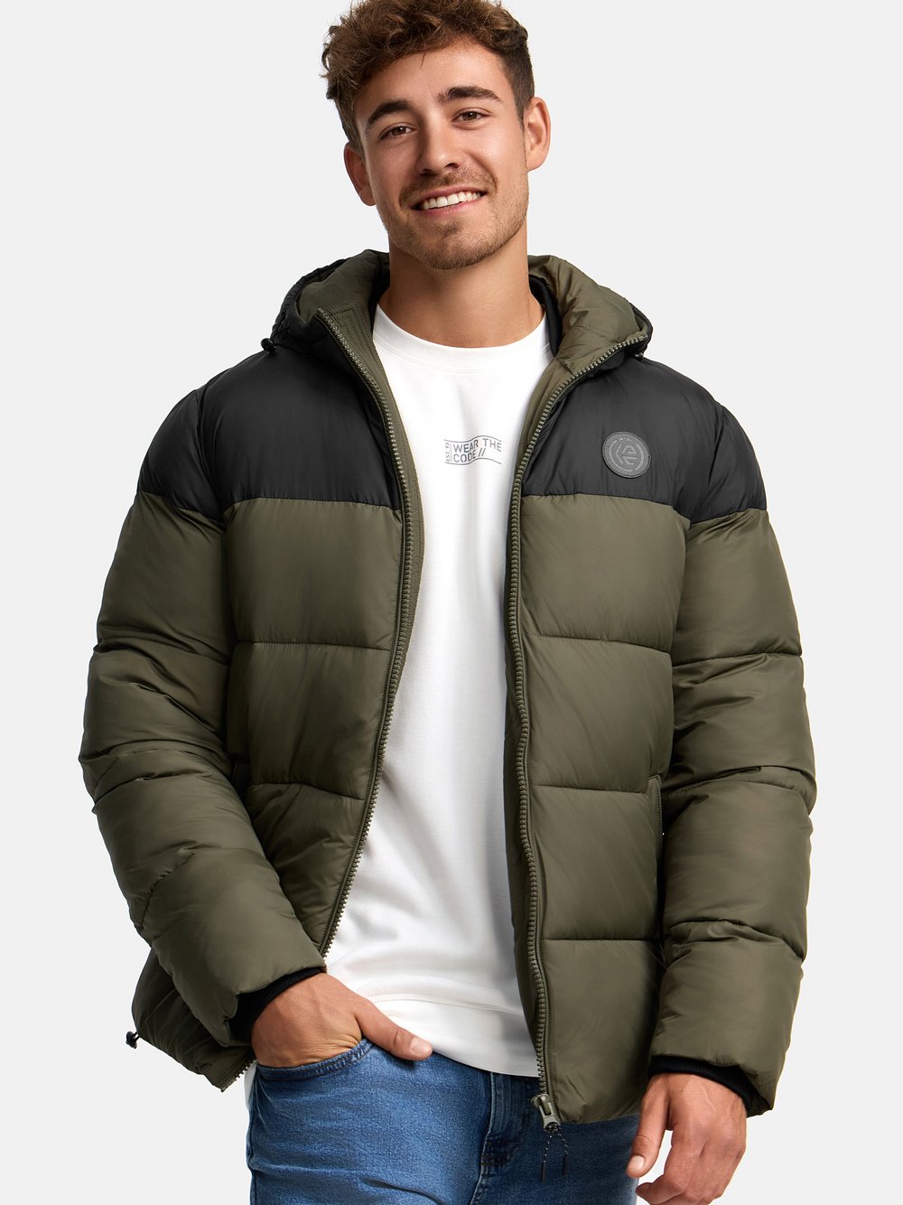 Indicode Winterjacke Herren Polyamid grün, XL