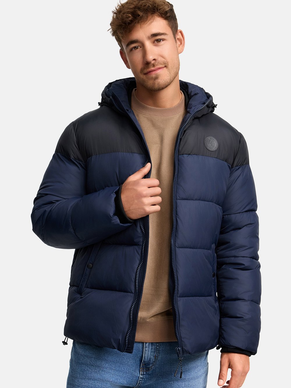 Indicode Winterjacke Herren Polyamid blau, M