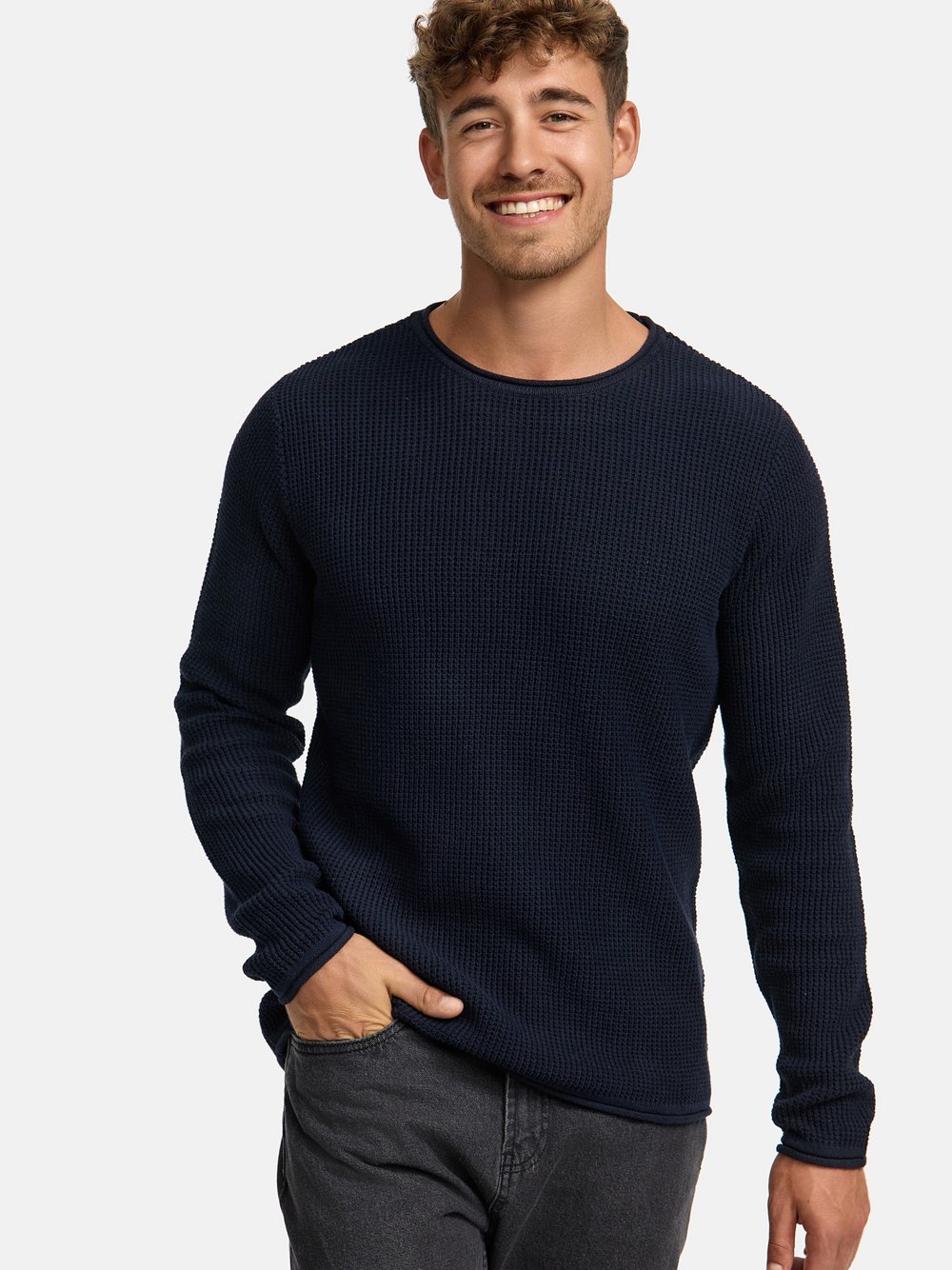 Indicode Strickpullover Herren Sweat blau, M