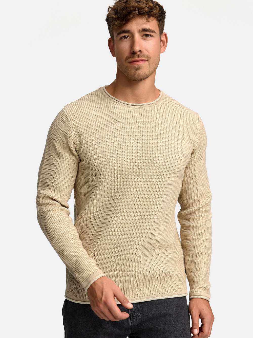 Indicode Strickpullover Herren Sweat beige, S