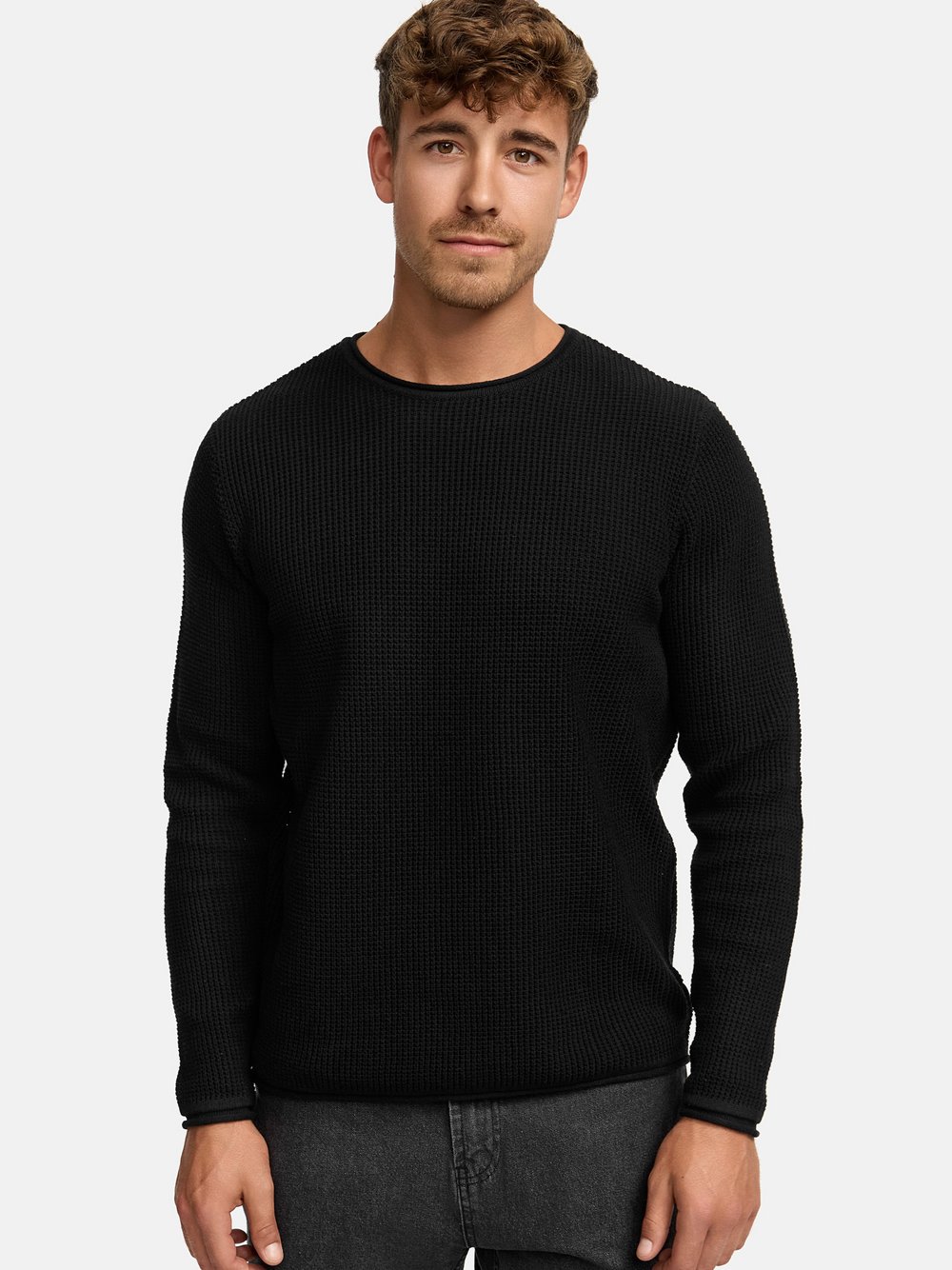 Indicode Strickpullover Herren Sweat schwarz, M