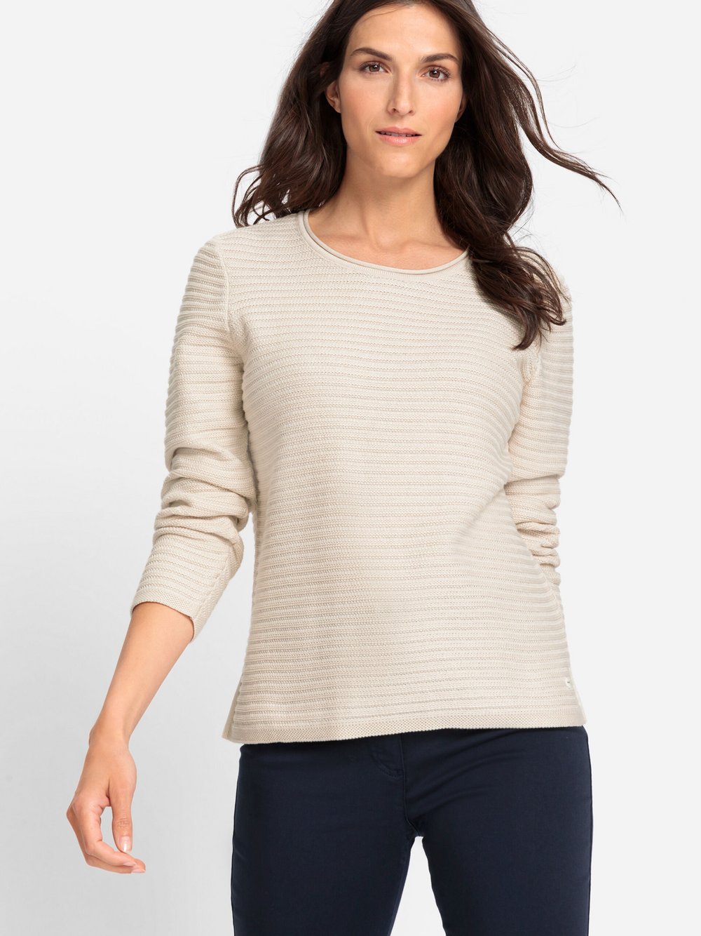 Olsen Pullover Damen Baumwolle beige, 42