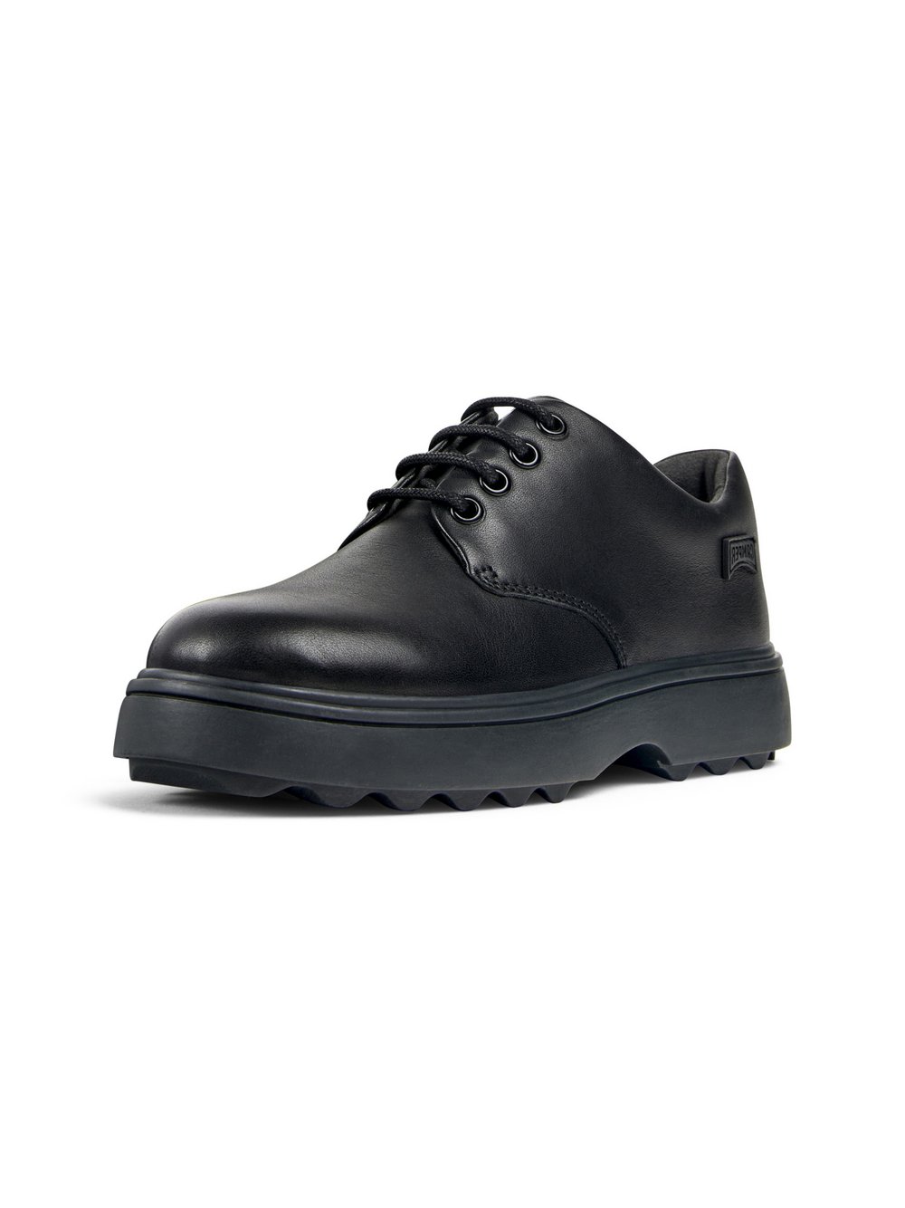 Camper Schnürschuhe Kinder Leder schwarz, 29