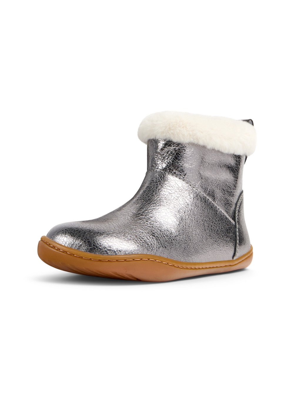 Camper Stiefeletten Kinder Leder silber, 27