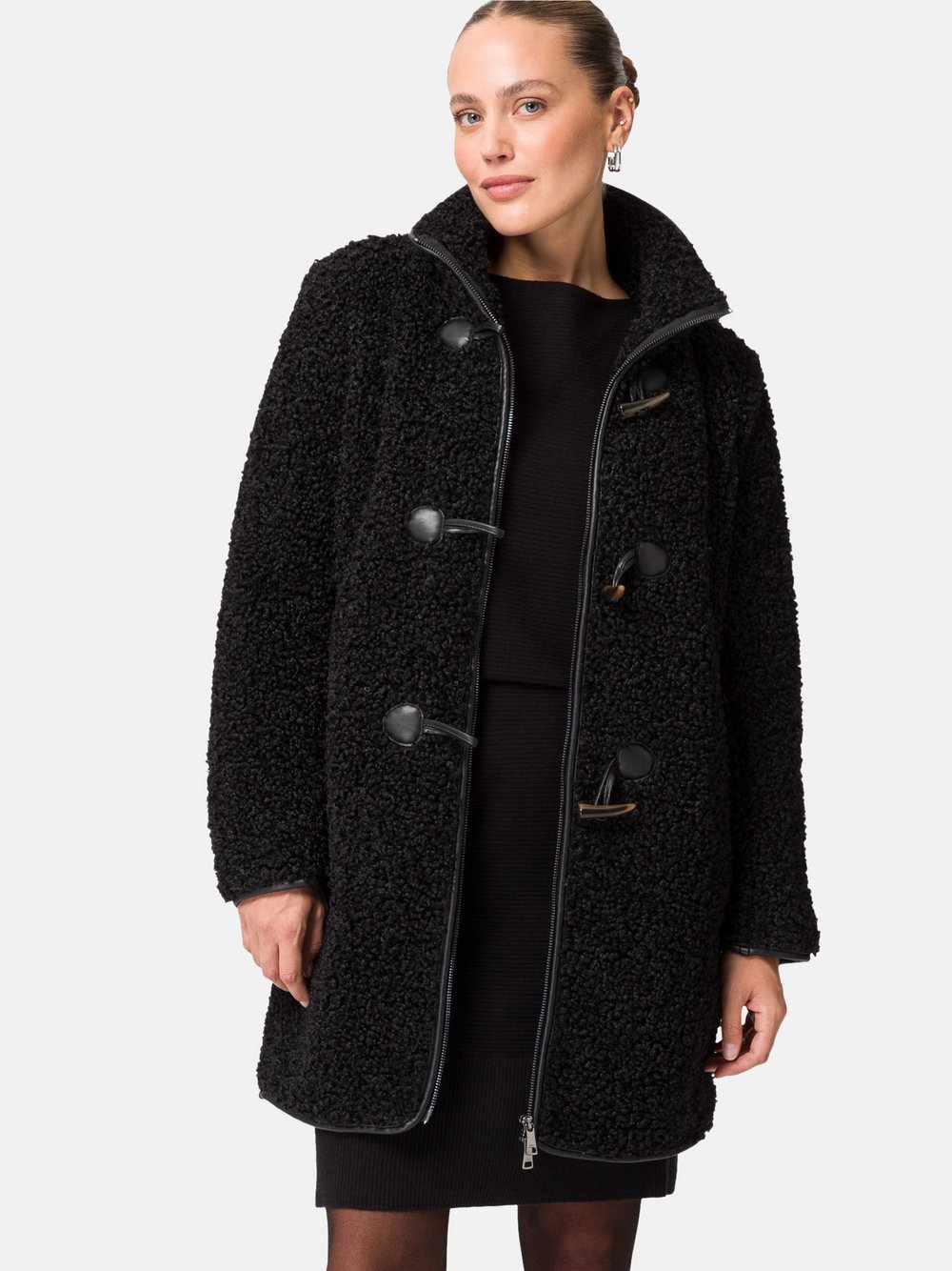 zero Teddyfellmantel Damen schwarz, 34