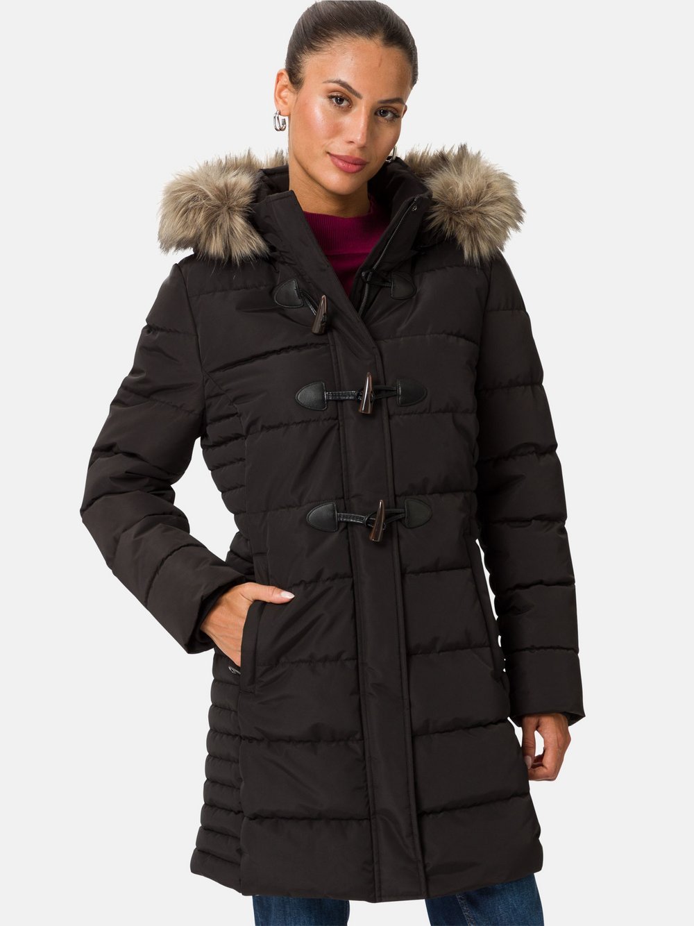 zero Steppmantel Damen schwarz, 38