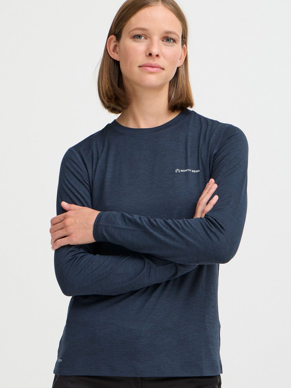 North Bend Langarmshirt Damen blau, 38