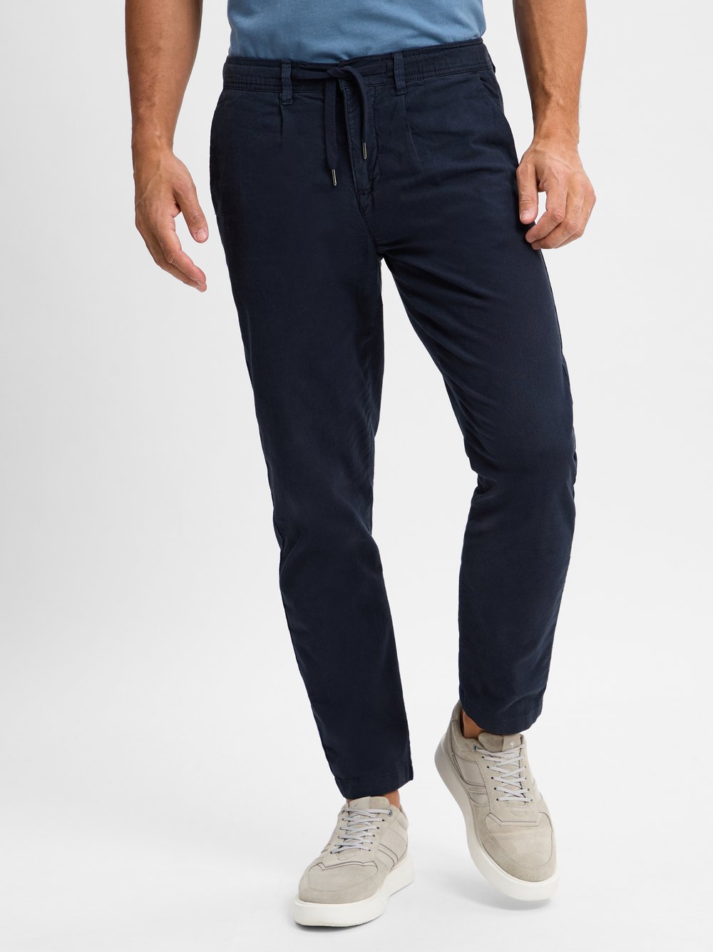 Lindbergh Chino Herren Leinen blau, L