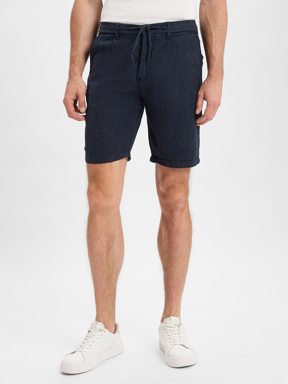 Lindbergh Leinenshorts Herren Baumwolle blau, M