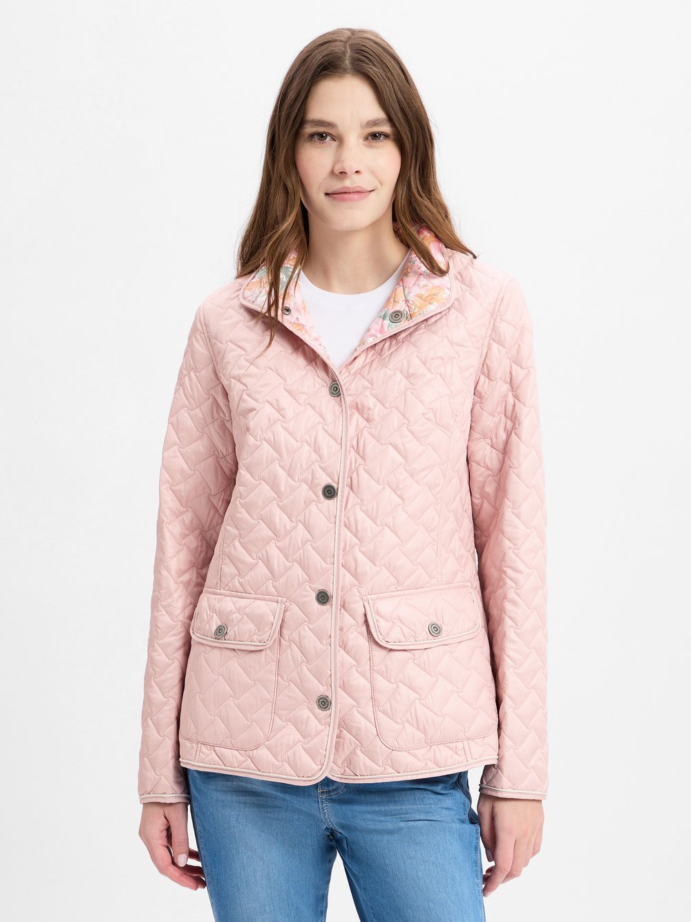 Lebek Wendejacke Damen rosa gemustert, 46