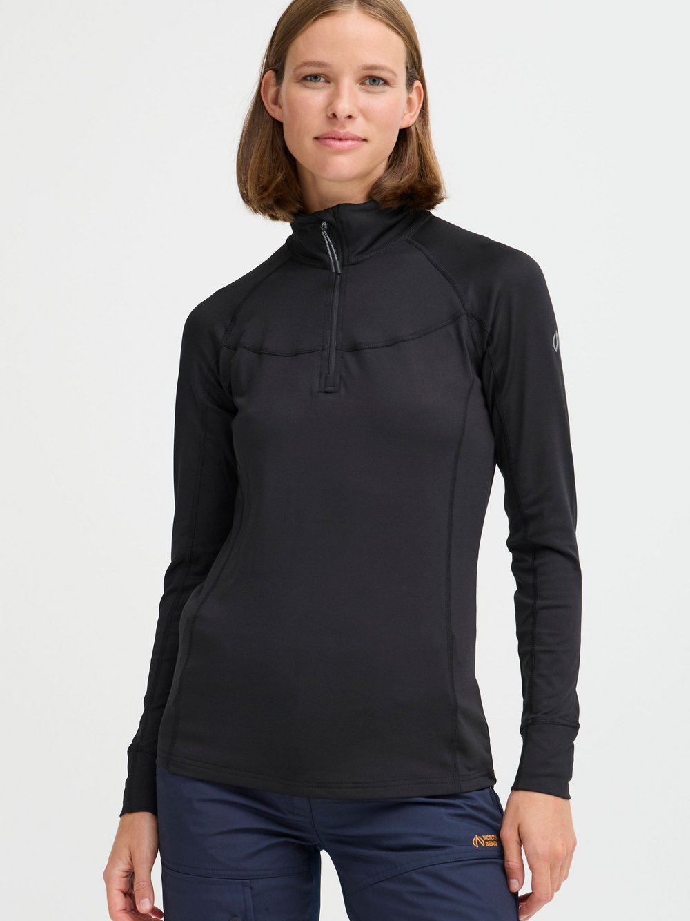 North Bend Langarmshirt Damen schwarz, 46