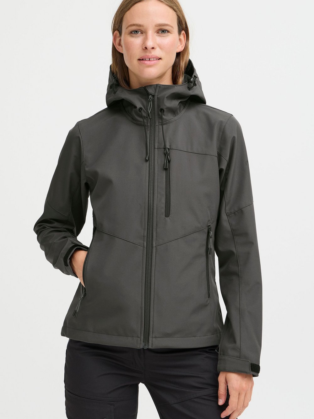 North Bend Dmen Softshelljacke Damen grau, 36