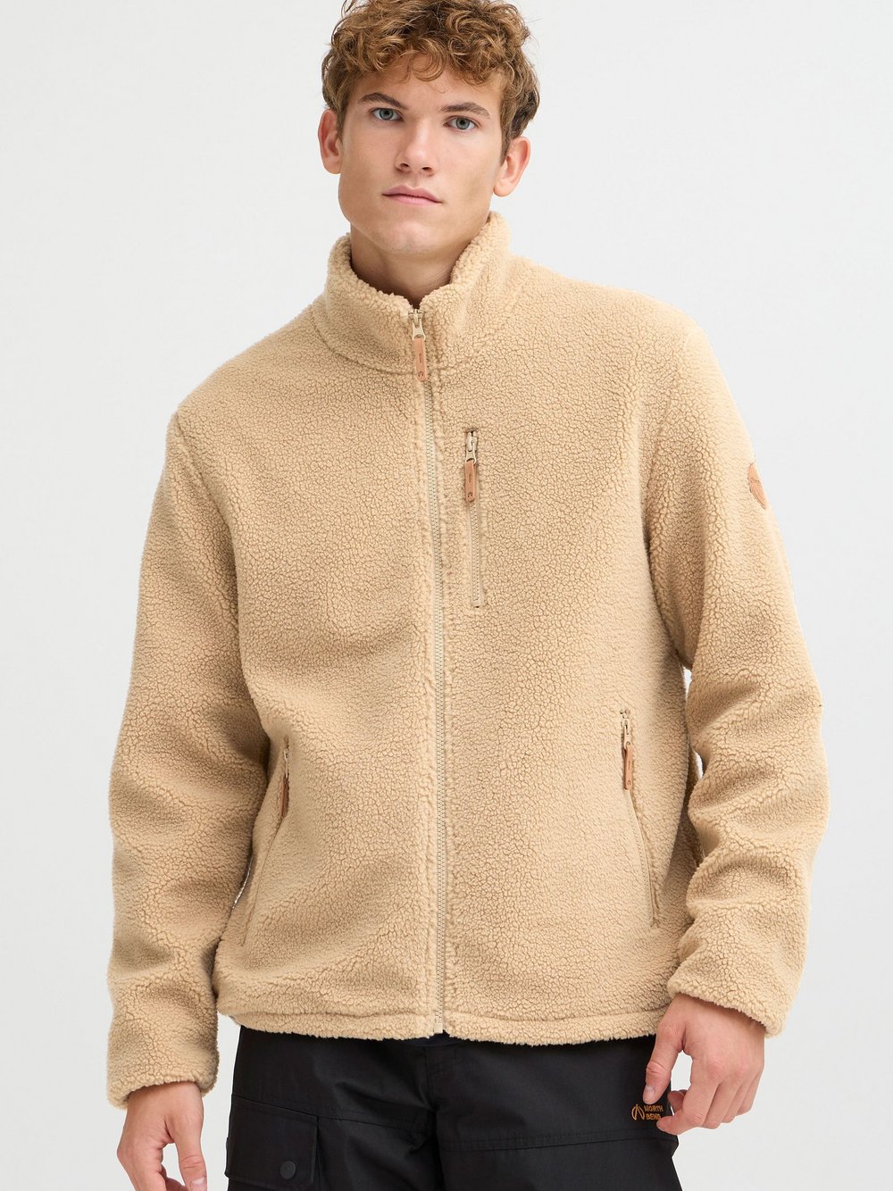 North Bend Fellimitatjacke Herren beige, XXXL