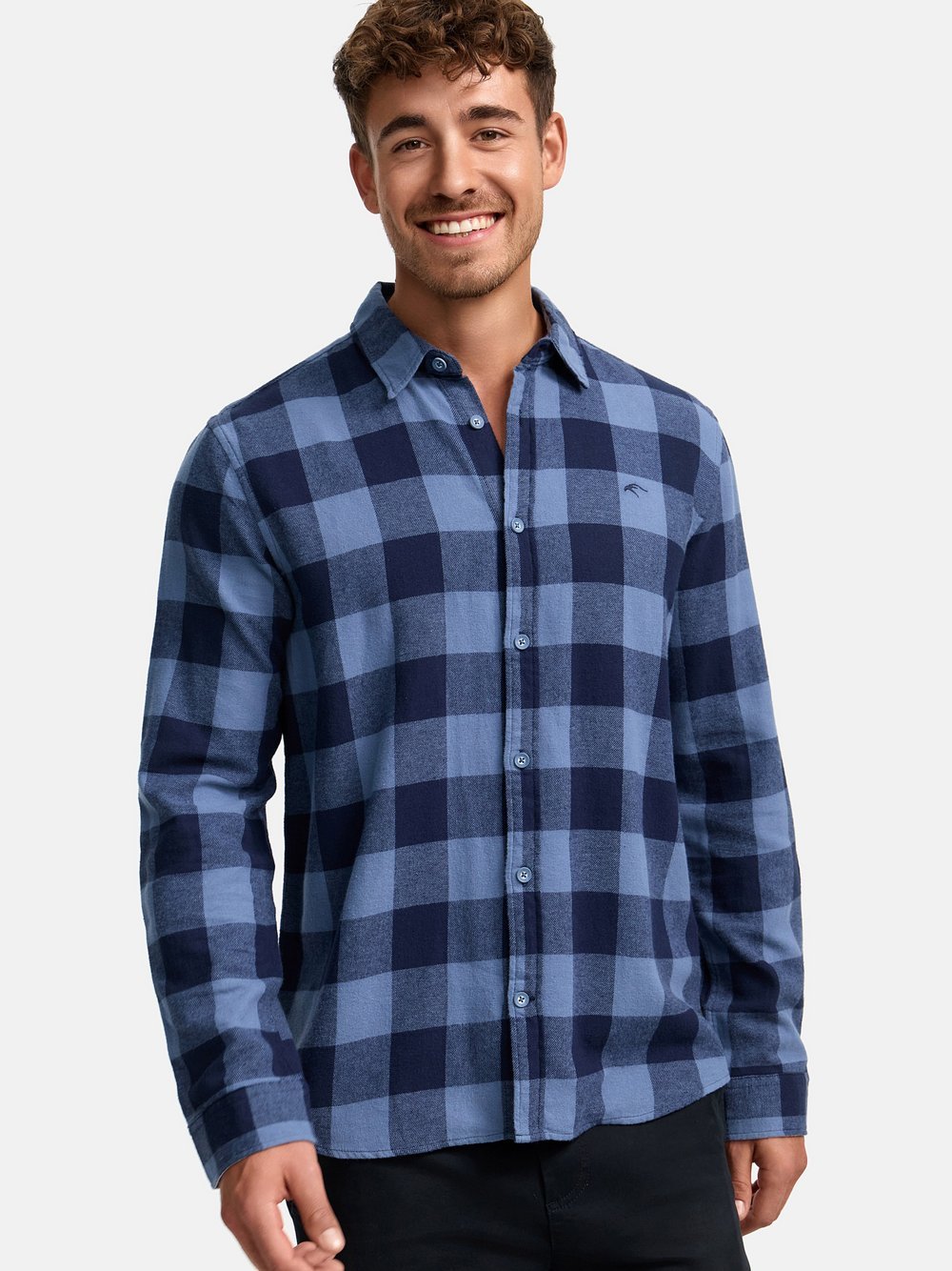 Indicode Hemd Langarm Herren Regular Fit Baumwolle blau, XL