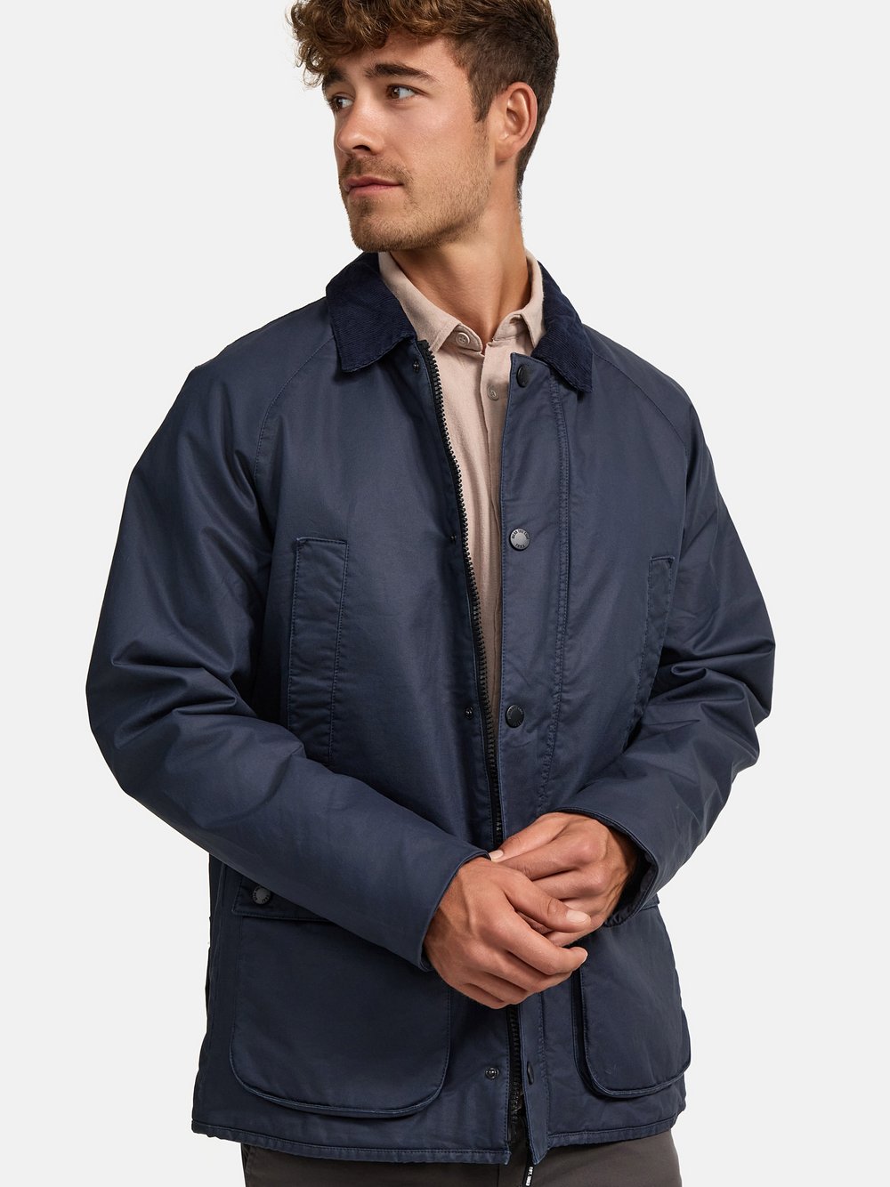 Indicode Übergangsjacke Herren Baumwolle blau, M