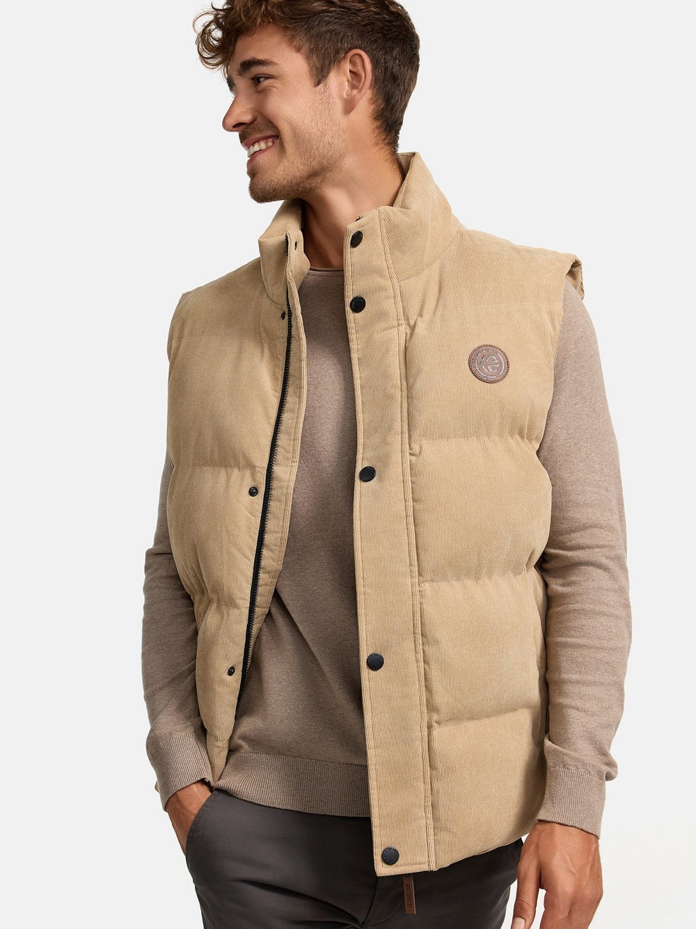 Indicode Weste Herren beige, M