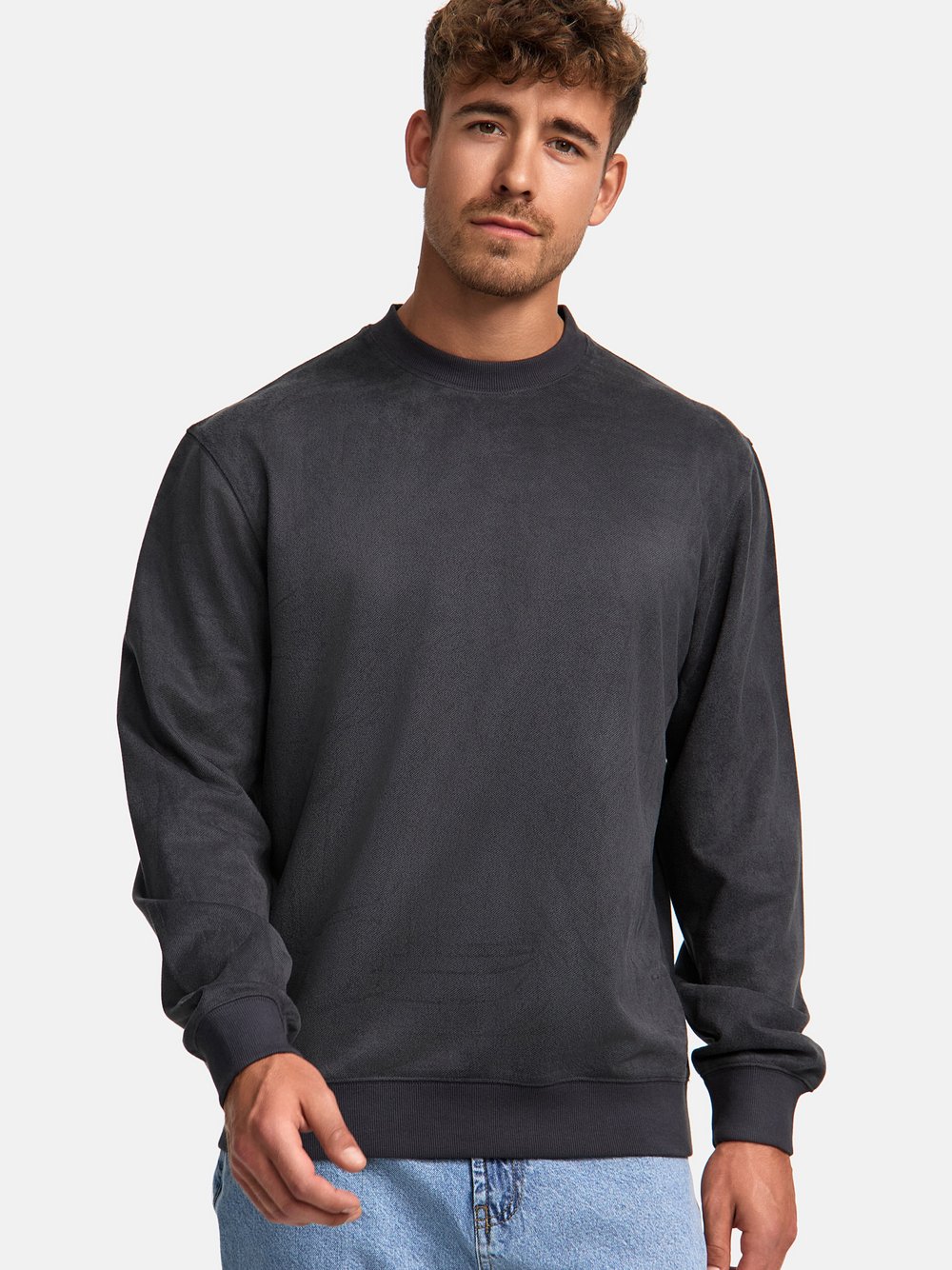 Indicode Sweatshirt Herren Baumwolle grau, M