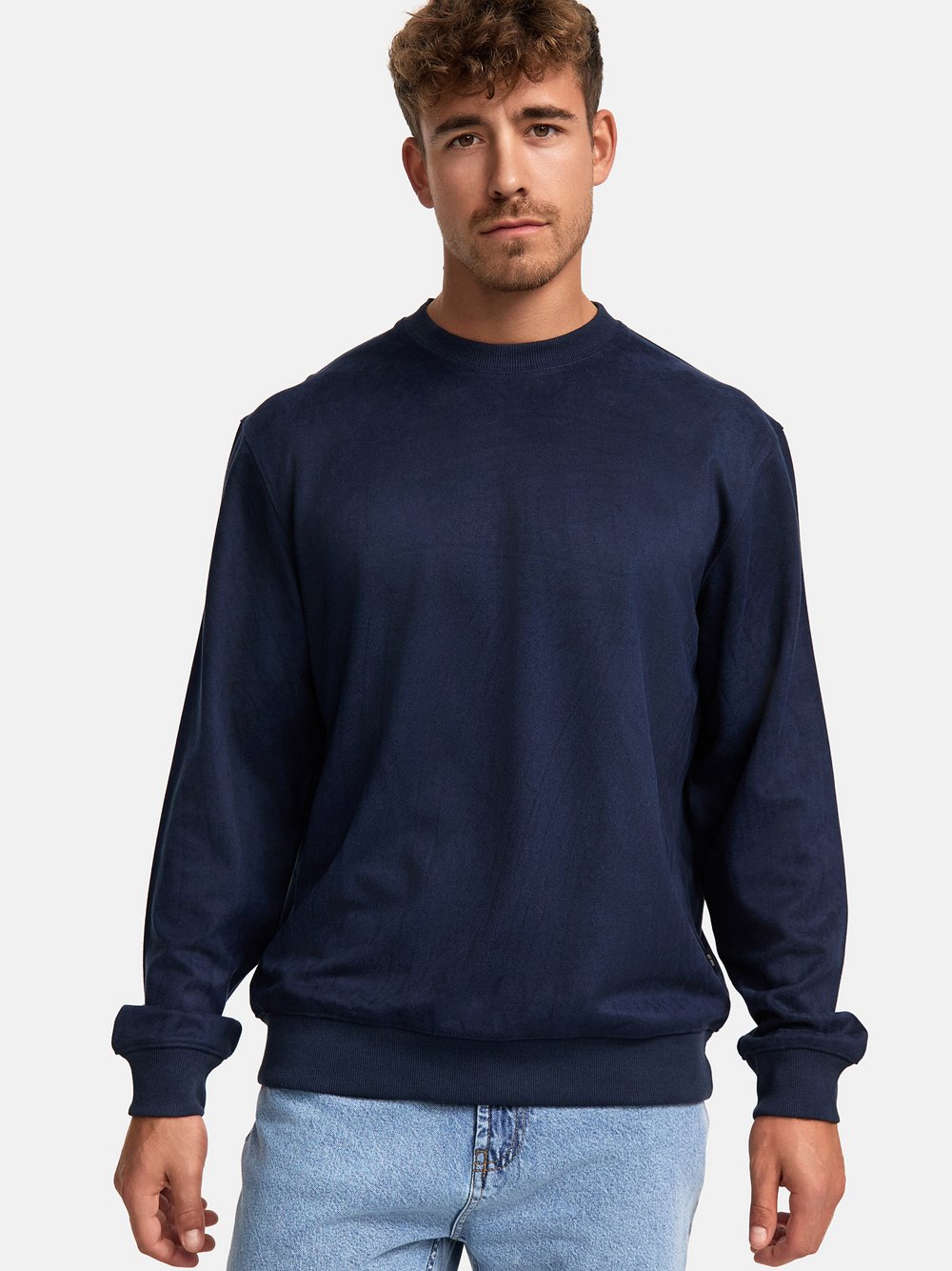 Indicode Sweatshirt Herren Baumwolle blau, M