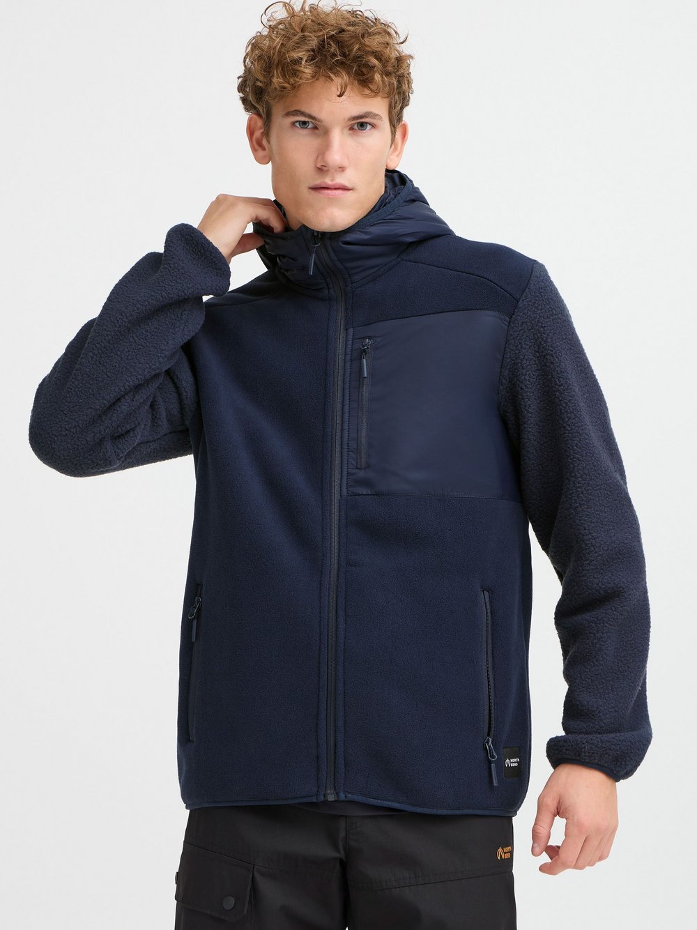 North Bend Fleecejacke Herren blau, XL