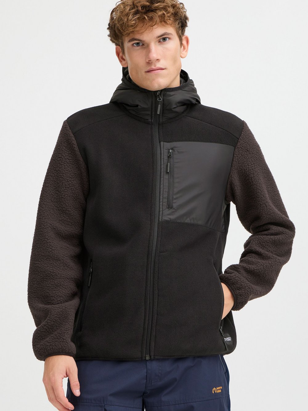 North Bend Fleecejacke Herren schwarz, XXL