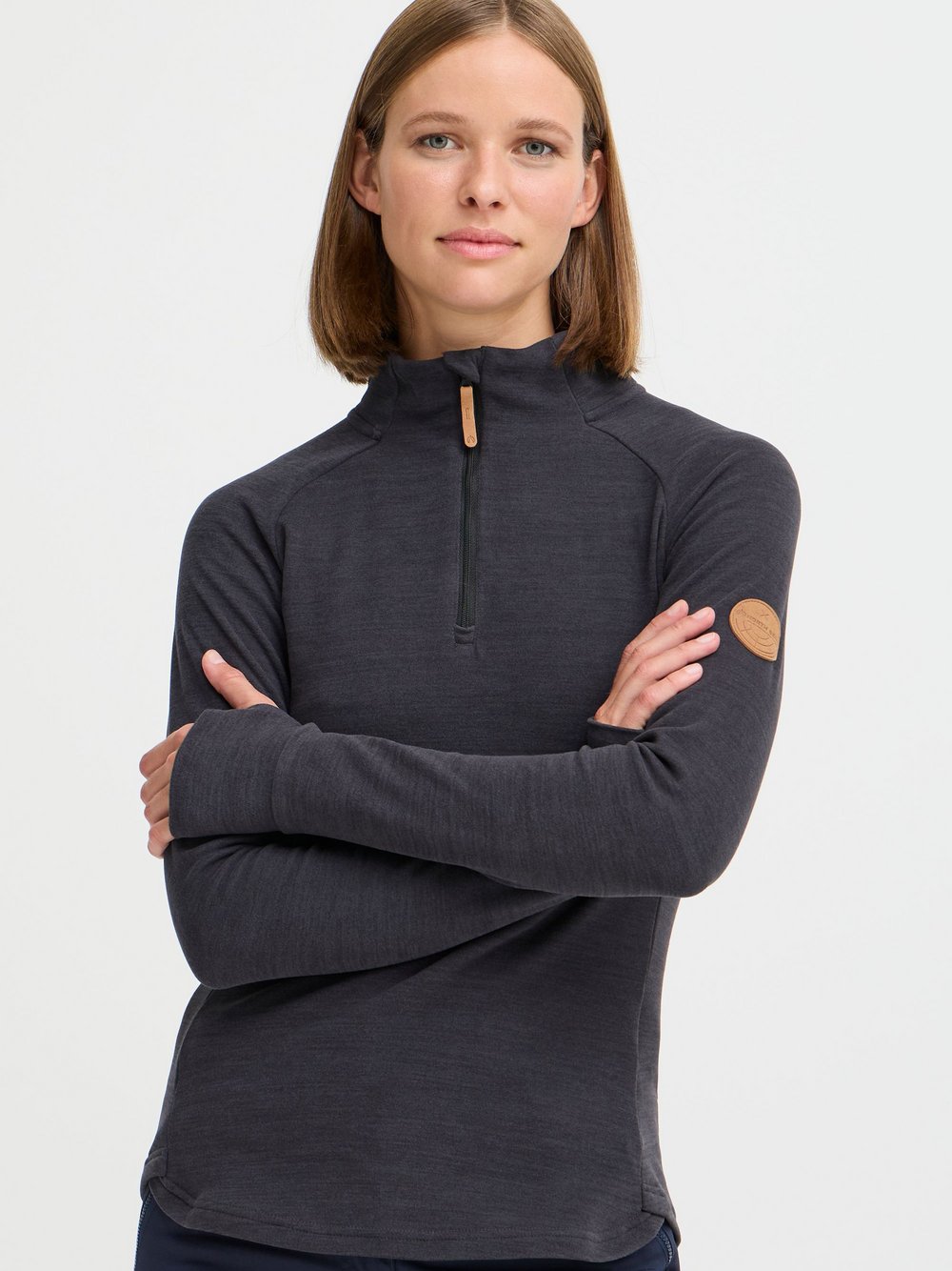 North Bend Longsleeve Damen grau meliert, 44