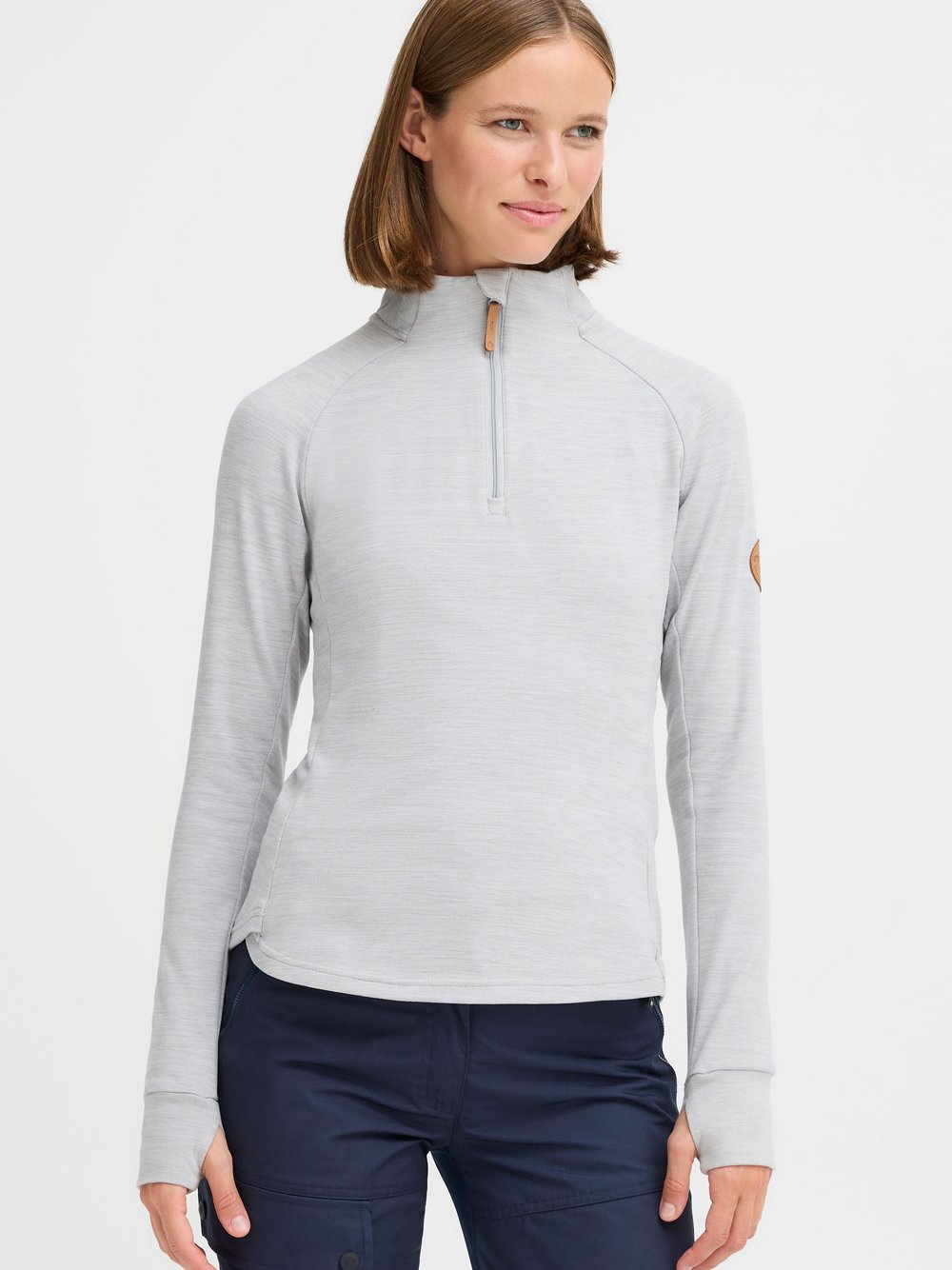 North Bend Longsleeve Damen grau meliert, 42