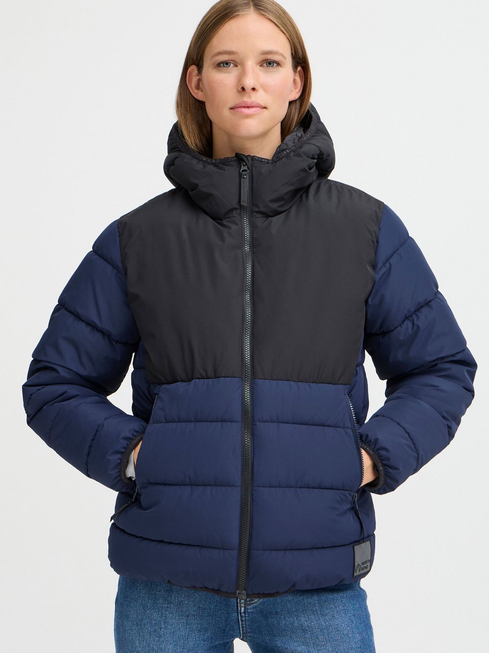 North Bend Jacke Damen blau strukturiert, 40