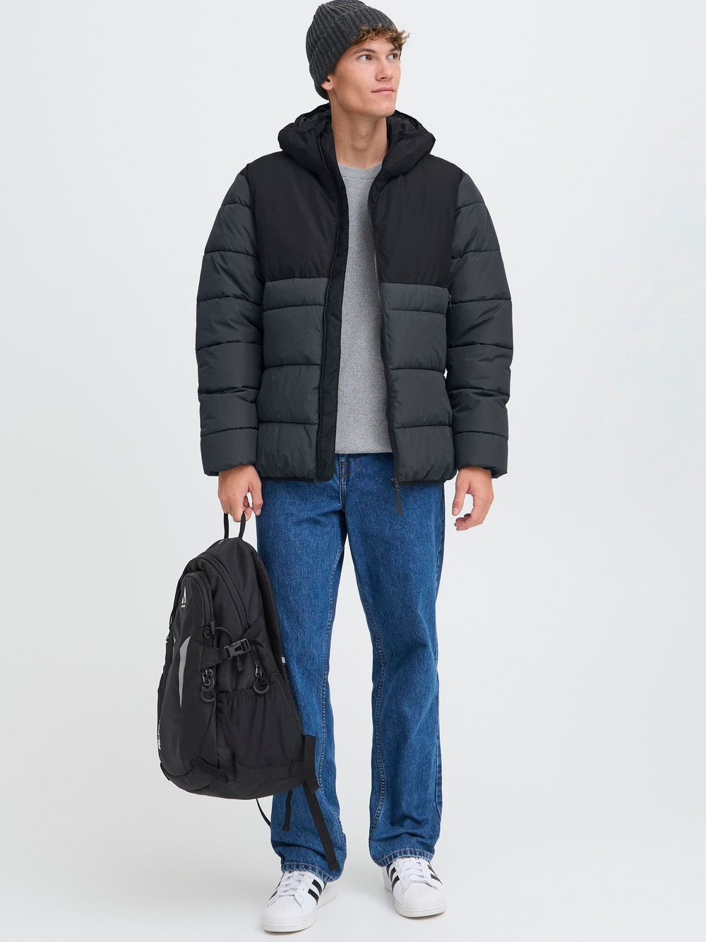 Thumbnail - North Bend Steppjacke Herren grau, L