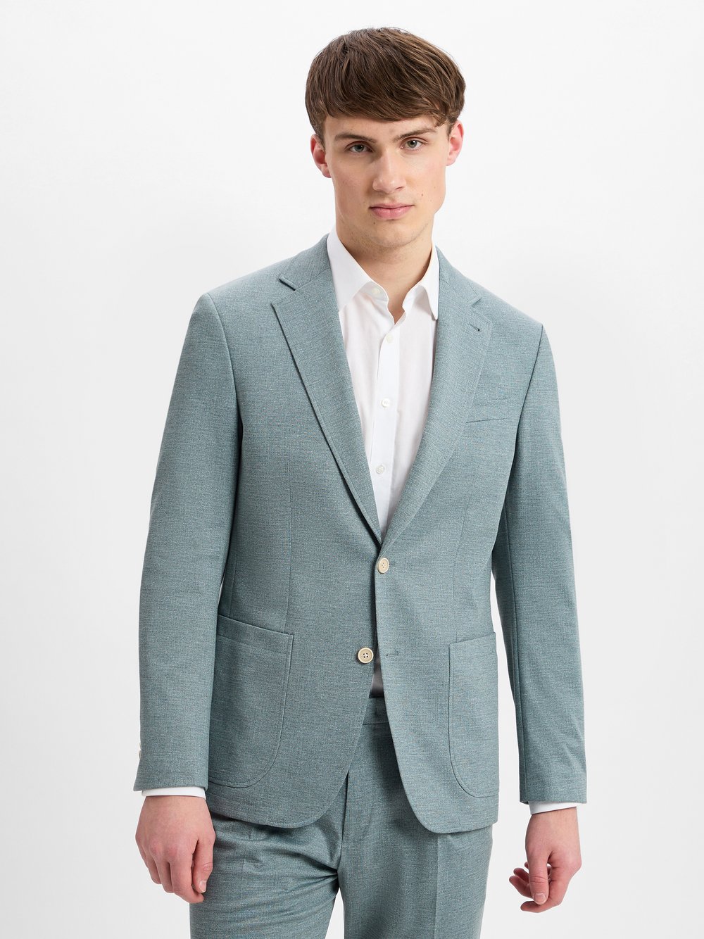 Thumbnail - Benvenuto Baukasten-Sakko Herren Regular Fit grün meliert, 50