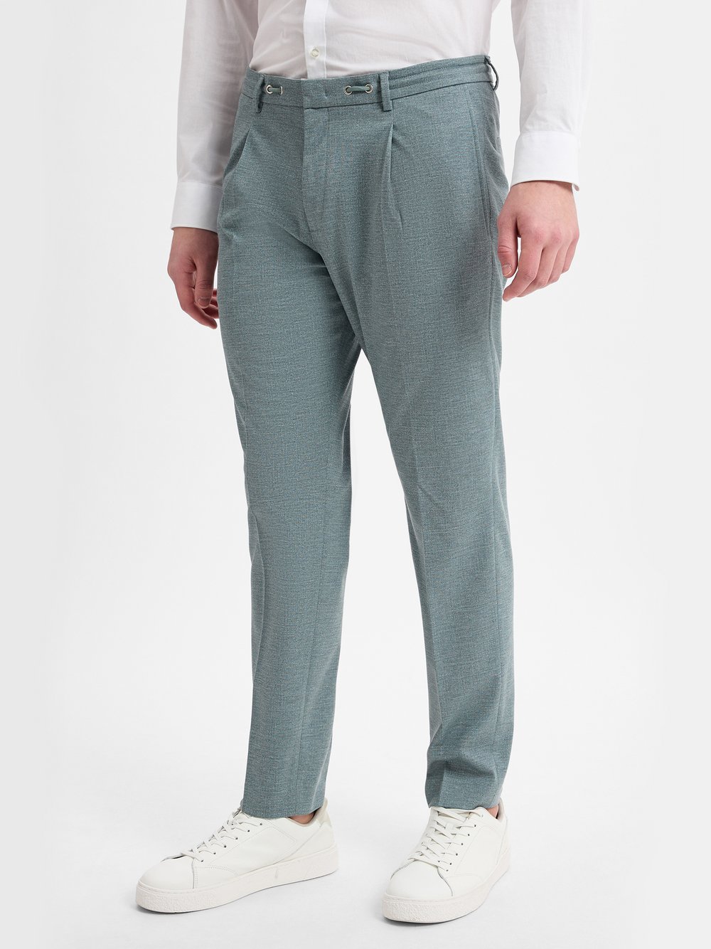 Benvenuto Baukasten-Anzughose Herren Regular Fit grün meliert, 25