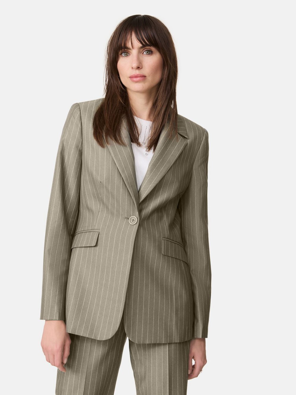 Taifun Blazer Damen grün gestreift, 48