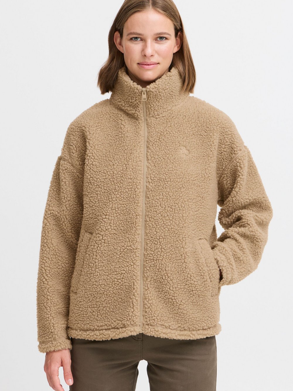 OXMO Fleecejacke Damen beige, L