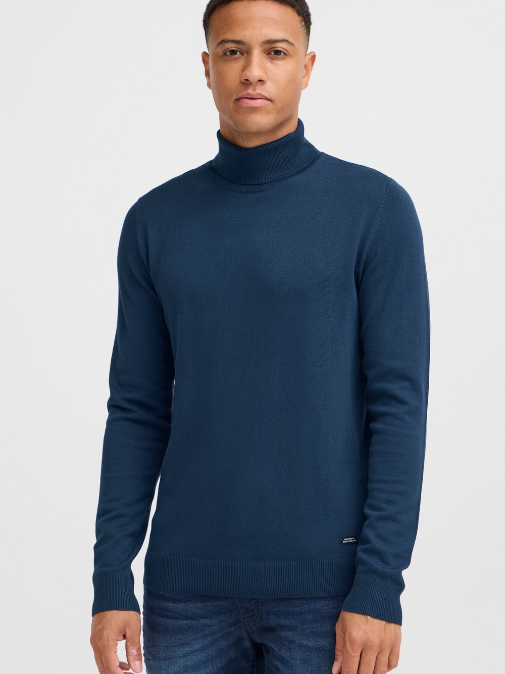 BLEND Rollkragenpullover Herren blau, XXL