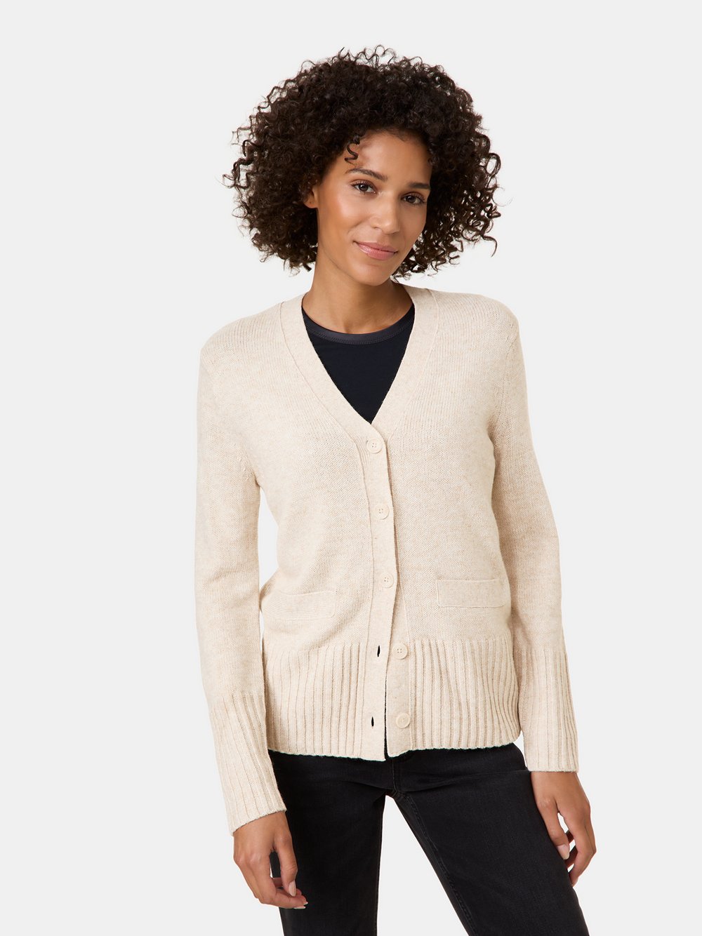 Gerry Weber Strickjacke Damen Polyamid beige, 48