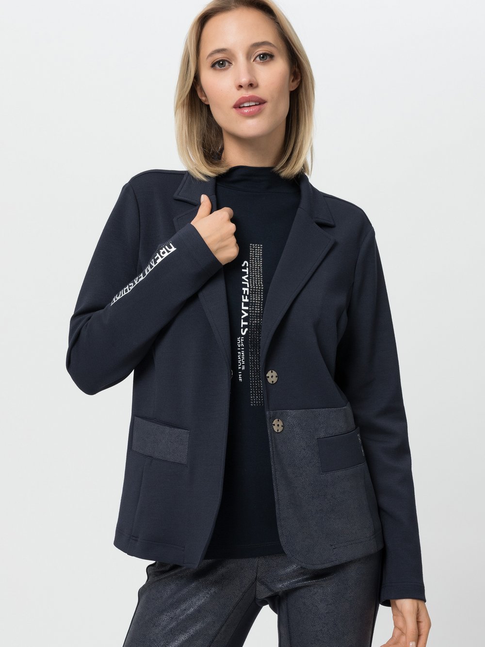 TUZZI Blazer Damen Viskose blau, 40