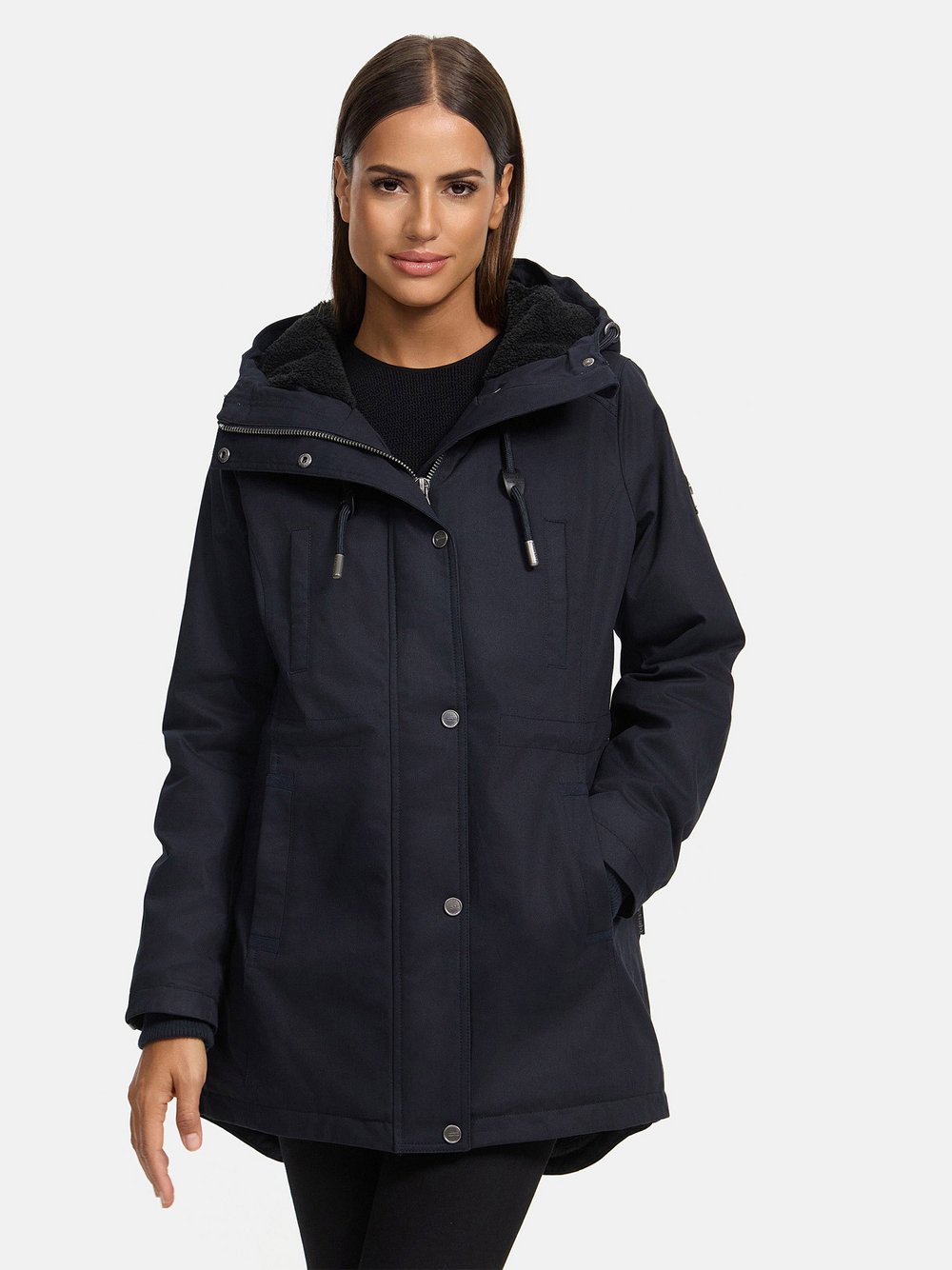 Navahoo Winterjacke  Damen Baumwolle blau, 38