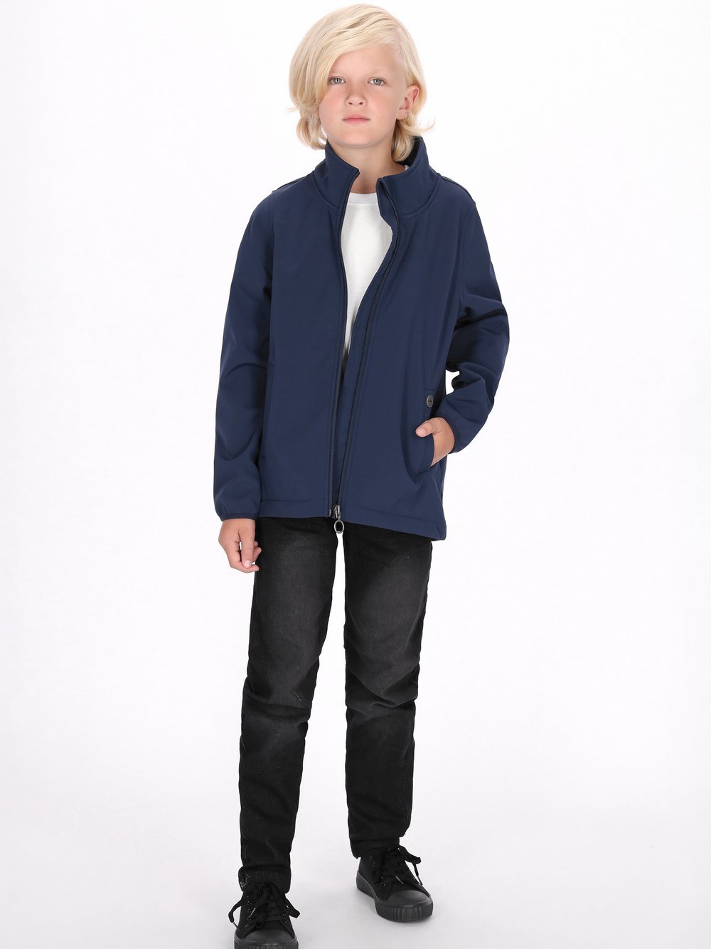 Dreimaster (Kids) Softshelljacke Jungen blau, 122