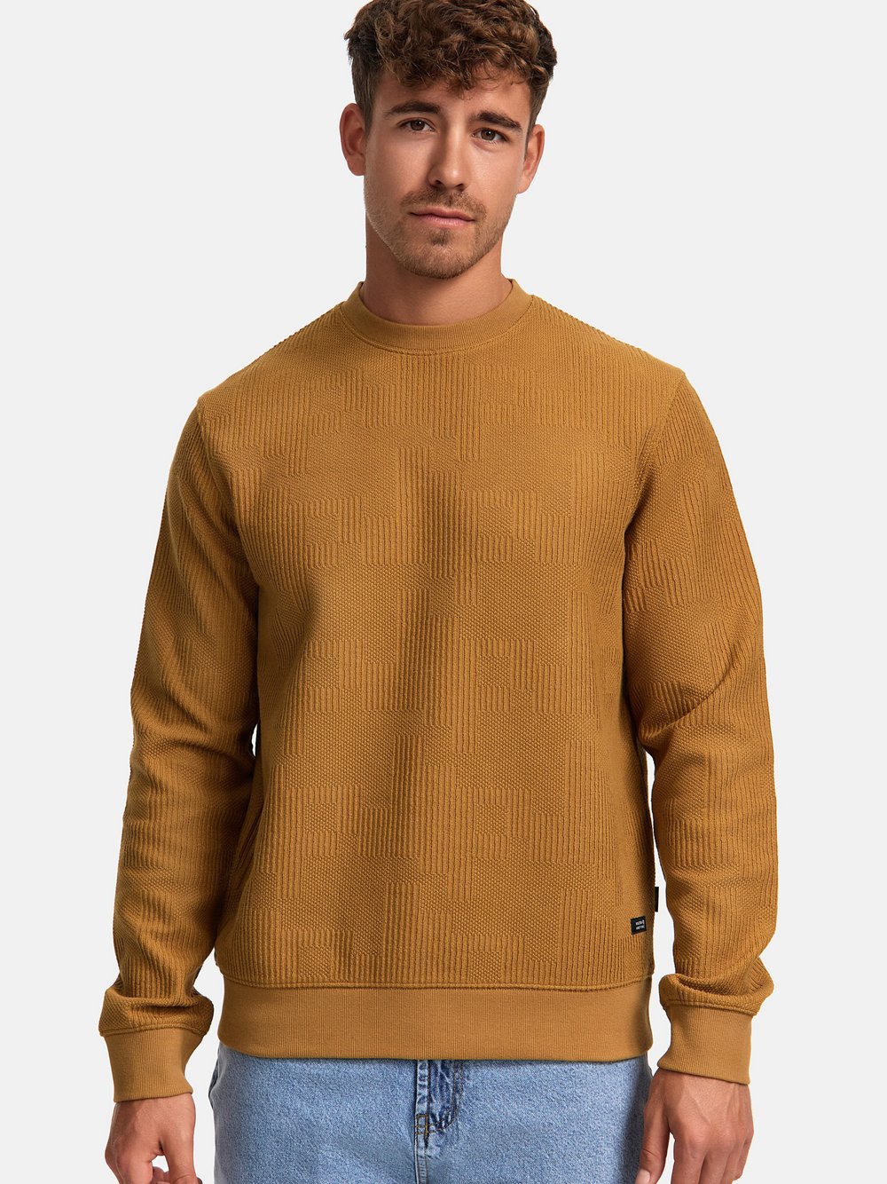 Indicode Sweatshirt Herren Baumwolle braun, L