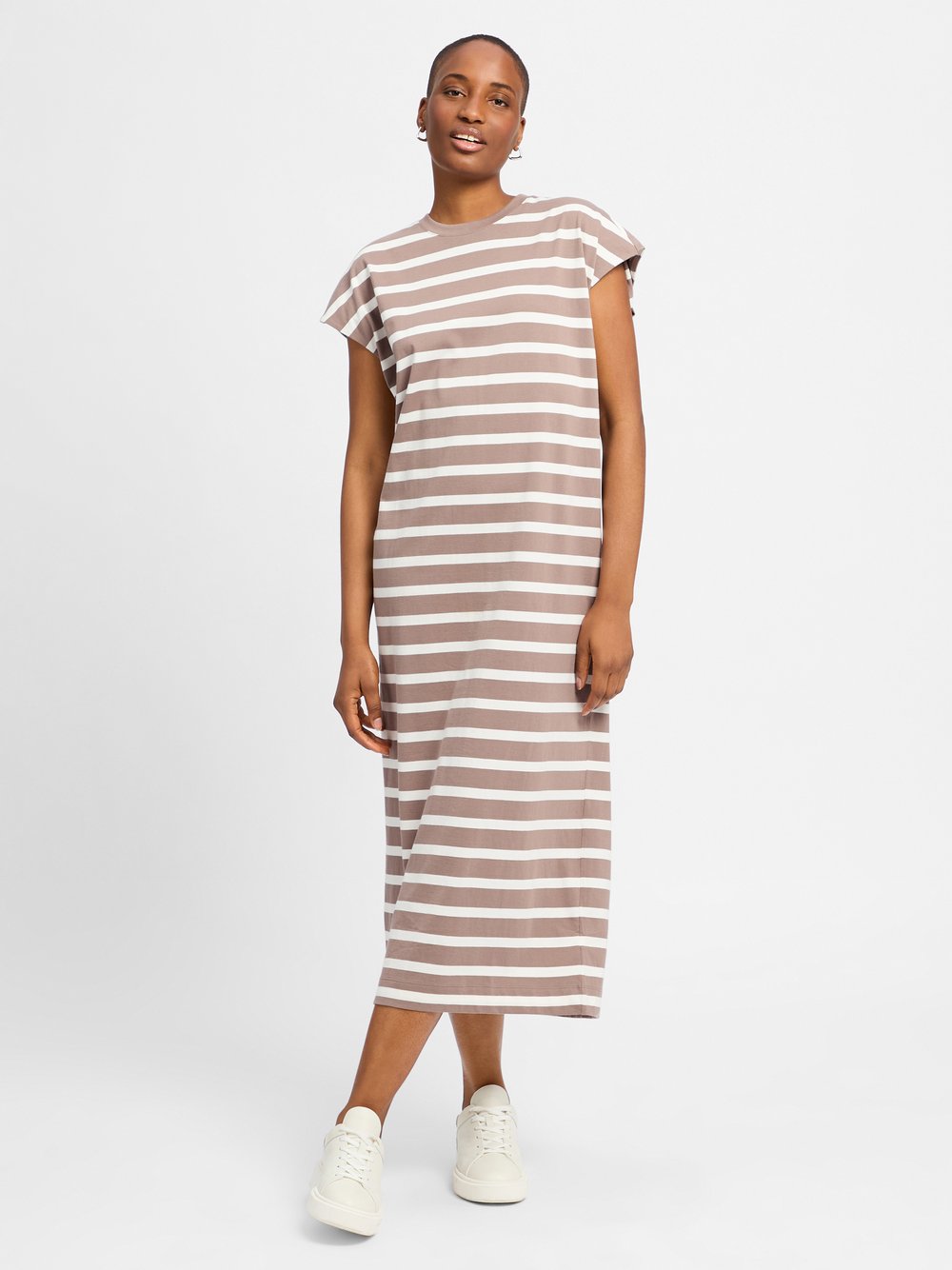 Marie Lund Collection Jerseykleid Damen Baumwolle mehrfarbig gestreift, S
