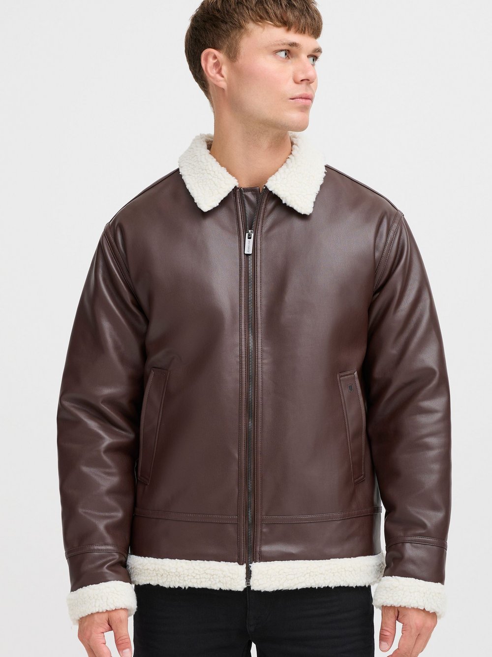 Indicode Lederjacke Herren braun, L