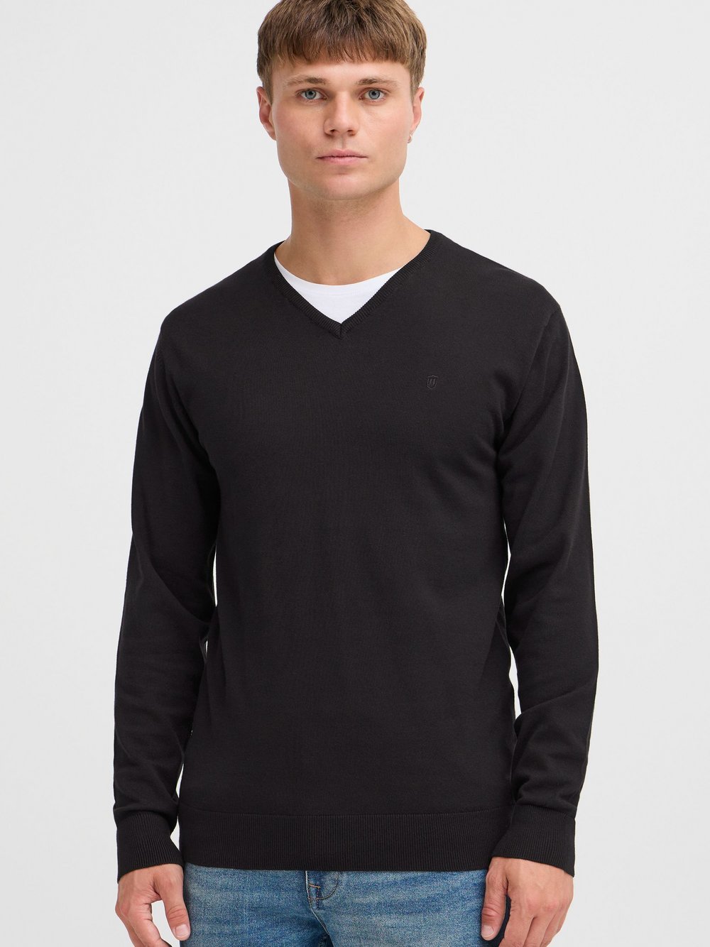 Indicode Strickpullover Herren Baumwolle schwarz, L