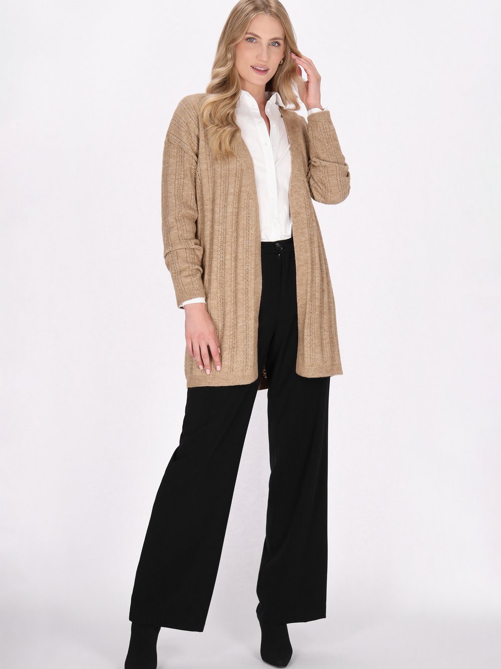 Dreimaster Cardigan Damen beige, XL/XXL