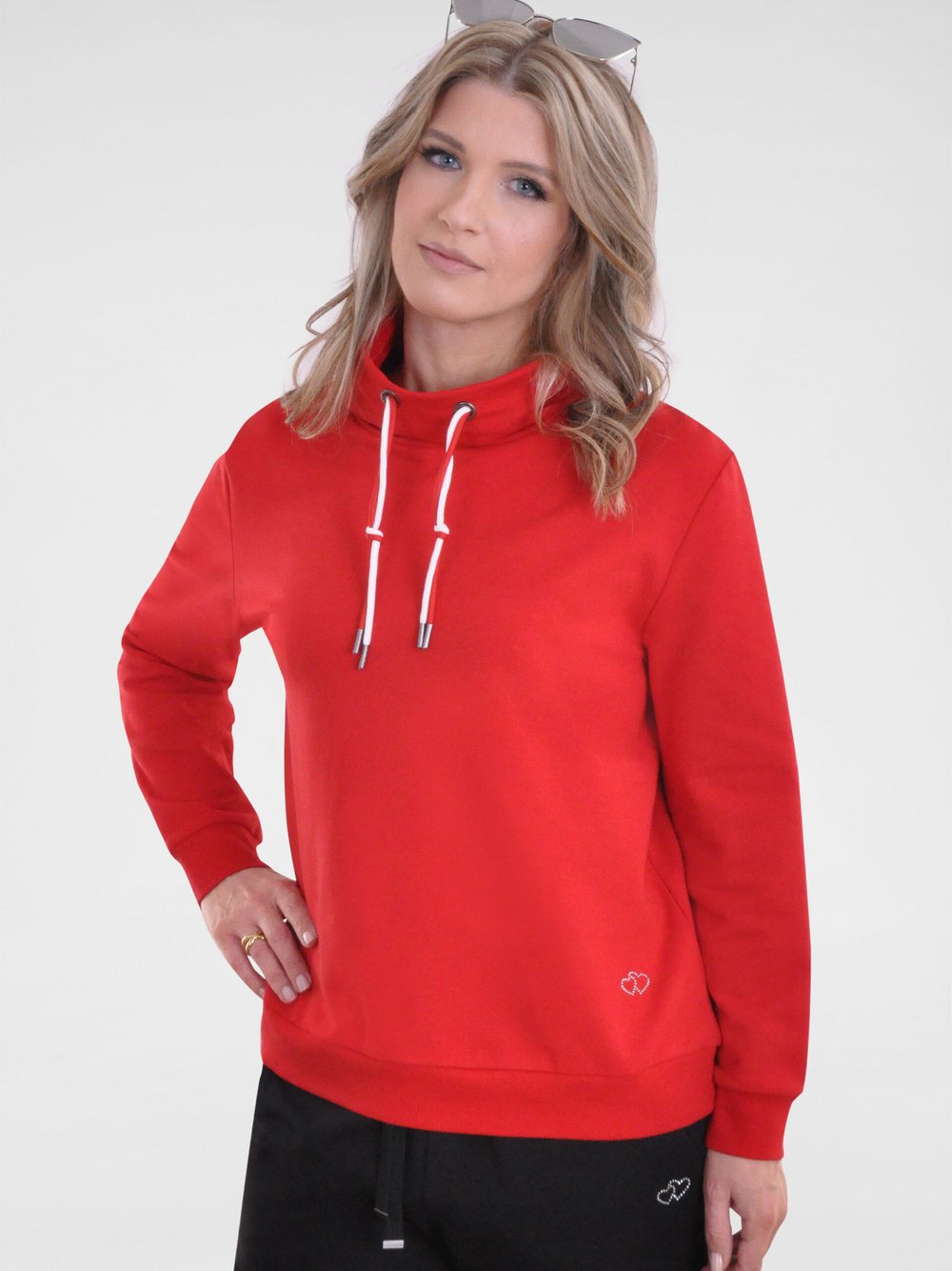 Navigazione Sweatshirt Damen Baumwolle rot, 40