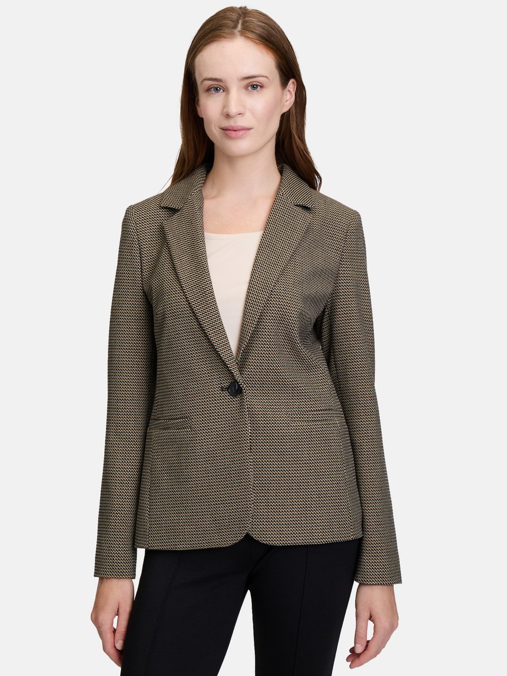 Betty Barclay Wollblazer Damen schwarz gemustert, 40