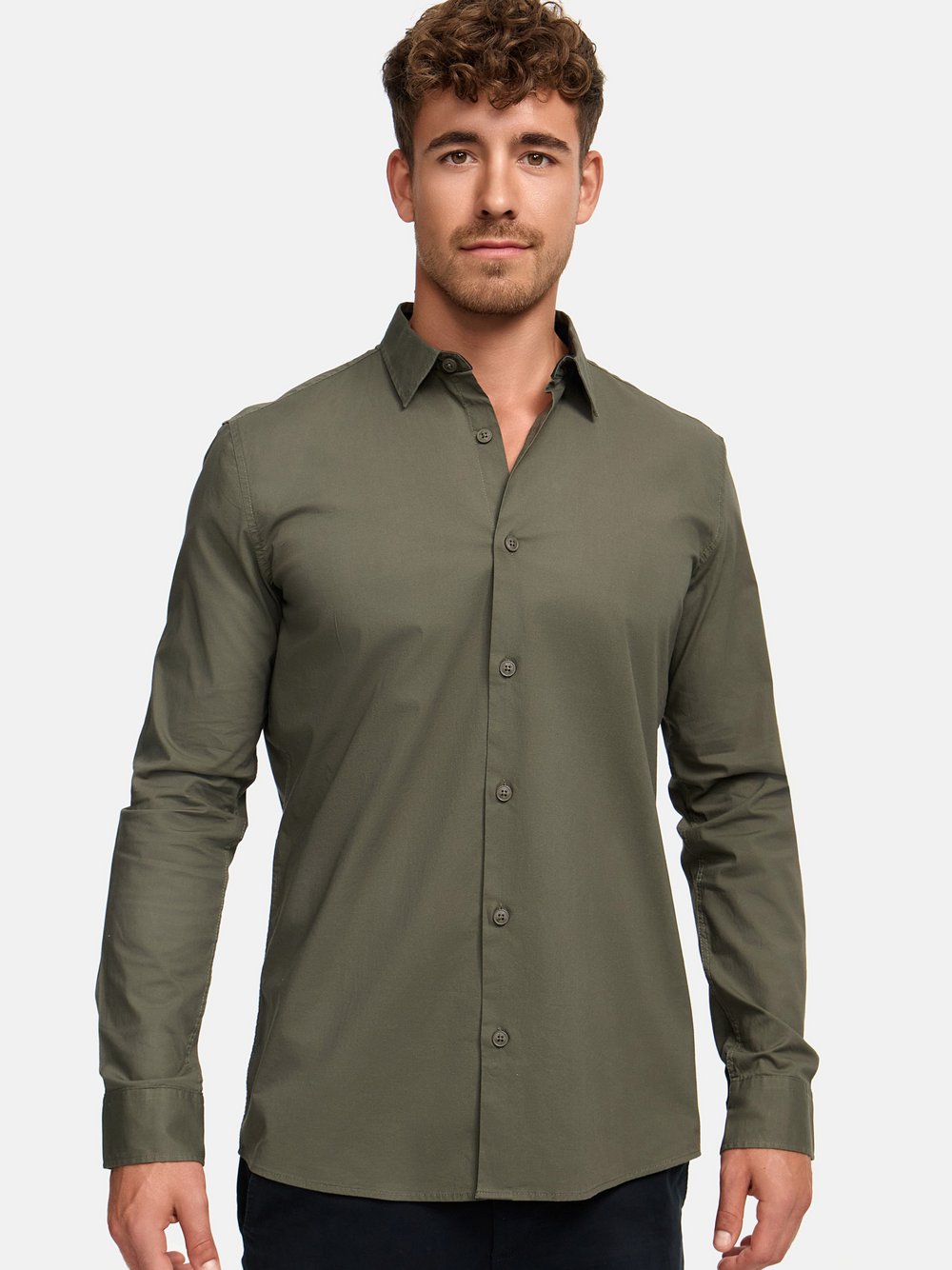 Indicode Hemd Langarm Herren Regular Fit Baumwolle grün, XXL